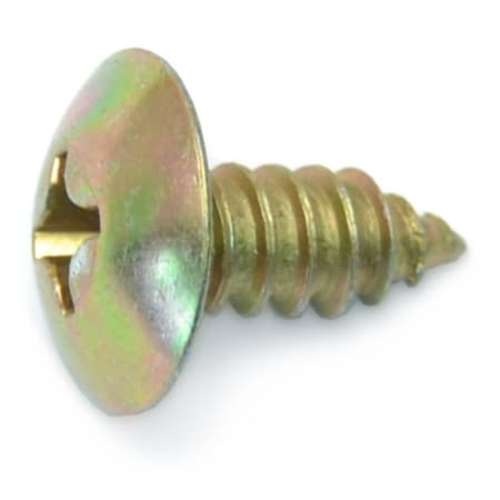 Midwest Fastener Sheet Metal Screw, M6 x 15 mm, Zinc Plated Steel Truss Head Phillips Drive, 10 PK 31448